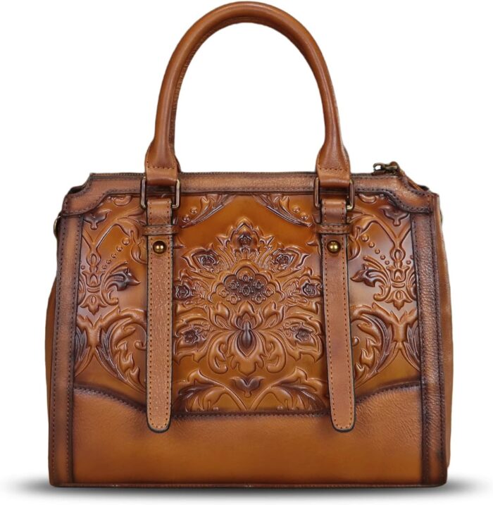 1747724836 genuine leather purses and handbags for women vintage embossed leather top handle satchel crossbody shoulder bag with strap.jpg