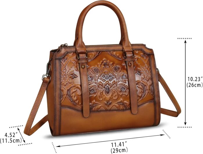 1747724838 genuine leather purses and handbags for women vintage embossed leather top handle satchel crossbody shoulder bag with strap.jpg
