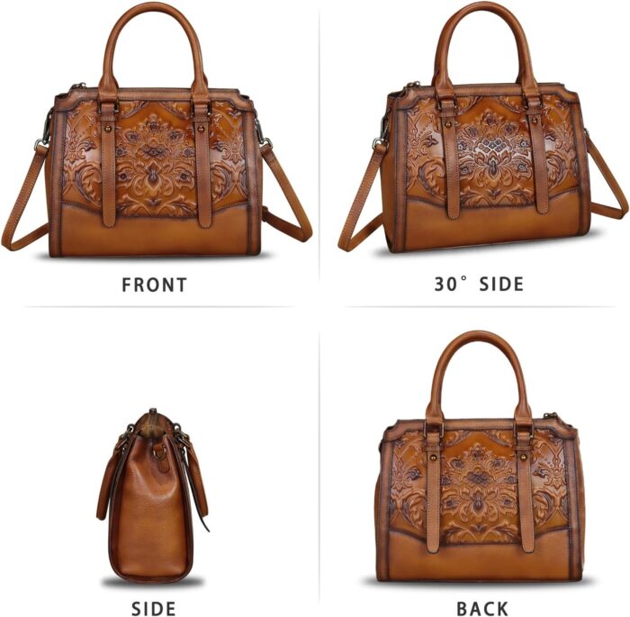 1747724840 genuine leather purses and handbags for women vintage embossed leather top handle satchel crossbody shoulder bag with strap.jpg