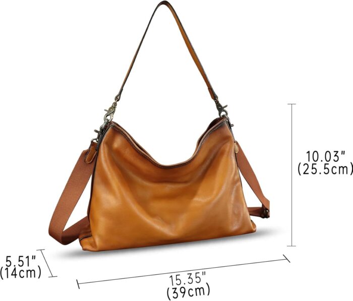 1747728500 genuine leather shoulder bag for women vintage real leather tote bag hobo bag crossbody bag handbag satchel purse brown.jpg