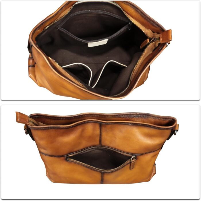 1747728504 genuine leather shoulder bag for women vintage real leather tote bag hobo bag crossbody bag handbag satchel purse brown.jpg