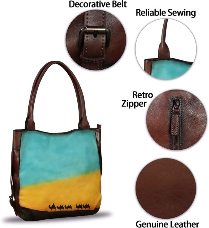 1747732162 genuine leather shoulder bag purse for women retro top handle bags handmade vintage crossbody tote handbags purse.jpg