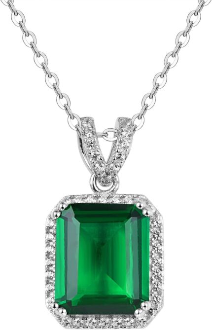 18k white gold plated silver necklace with lab grown blue sapphireamethystemeraldrubyzultanite adjustable chain 16 18 necklaces for women gift for her jewelry for women comes with gift box.jpg