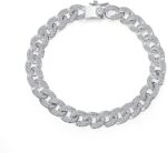 18k white gold cuban womens full diamond bracelet with gift box womens high end gift birthday gift.jpg
