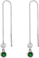 18k whiteyellow gold plated silver long drop earring with 0.640.66 tcw lab grown emerald0.70 tcw moissanitelab grown diamond earring for women gift for her jewelry for women.jpg