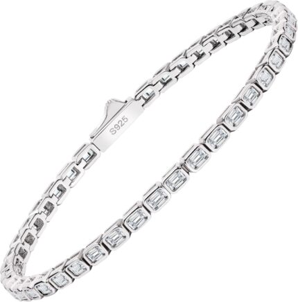 18k yellowwhite gold plated silver emerald shape bracelet with 2.60 3.95 carat tcw d color vvs clarity 4 prongbezel setting diamonds bracelet for women gift for her comes with gift box.jpg
