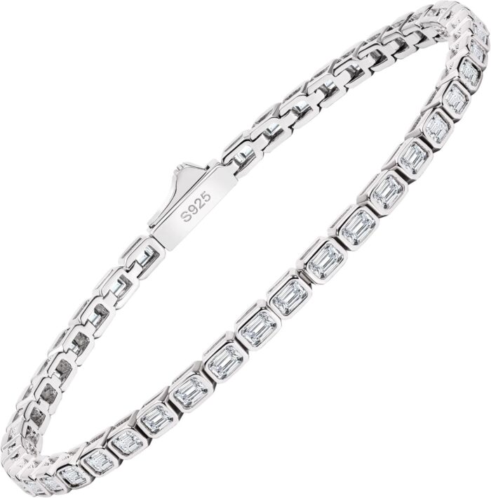 18k yellowwhite gold plated silver emerald shape bracelet with 2.60 3.95 carat tcw d color vvs clarity 4 prongbezel setting diamonds bracelet for women gift for her comes with gift box.jpg
