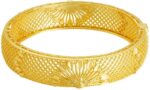 18k gold womens hollowed out mesh peacock screen bracelet high end accessories for women daily accessories gifts for women.jpg
