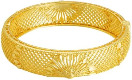 18k gold womens hollowed out mesh peacock screen bracelet high end accessories for women daily accessories gifts for women.jpg