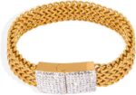 18k womens gold bracelet with moissanite and diamond inlay perfectly blending modern style high end jewelry gift ﻿.jpg