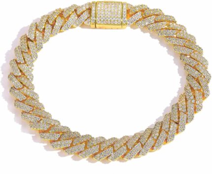 18k gold cuban hip hop bracelet fashionable high end bracelet mens and womens holiday gifts.jpg