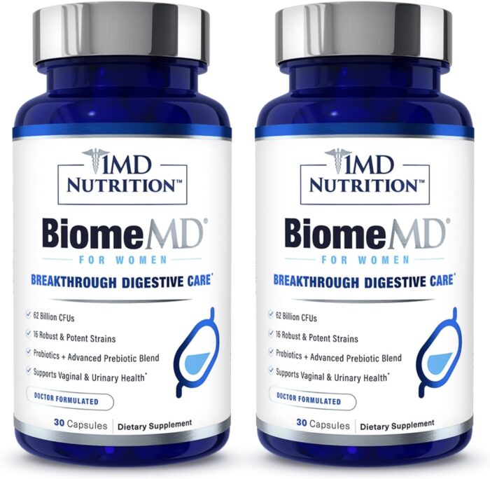 1md nutrition biomemd probiotics for women 62 billion cfus 16 strains with prebiotics supports vaginal urinary health doctor formulated 30 capsules 2 pack.jpg