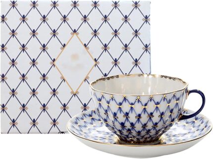 2 pieces blue afternoon tea set romantic wedding birthday gifthigh end exquisite cup and saucer set porcelain coffee set for adultsfamily gathering living room party.jpg