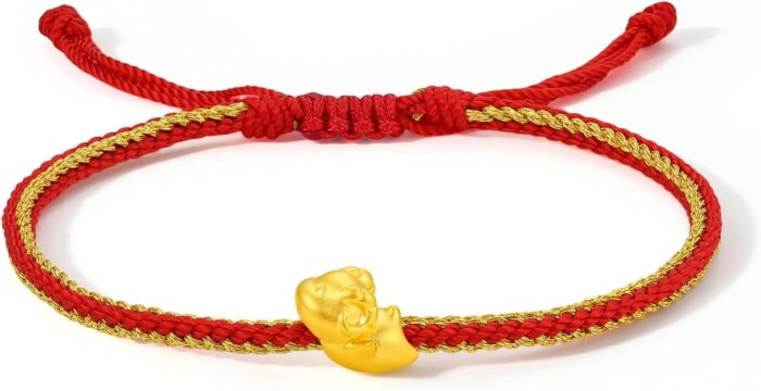 24k gold bracelet chinese animal charm bracelets adjustable red string lucky zodiac chain cute charms snake beads link protection bangle good luck braided rope new year jewelry gift for wmen men.jpg