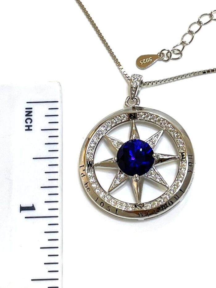 3.5 ct luxury natural blue sapphire compass diamond necklace 18k white gold platinum solid sterling silver 925 natural sapphire jewelry for women birthday valentine gift id be lost without you.jpg
