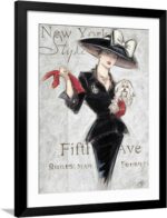 Art.com wall art print new york style lady on black frame by chad barrett 32 x 40.jpg