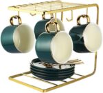Afternoon tea coffee cup and saucer set with frame ceramic teapot heat resistant set nordic light luxury high end ceramic tea set for home office giftsb d.jpg