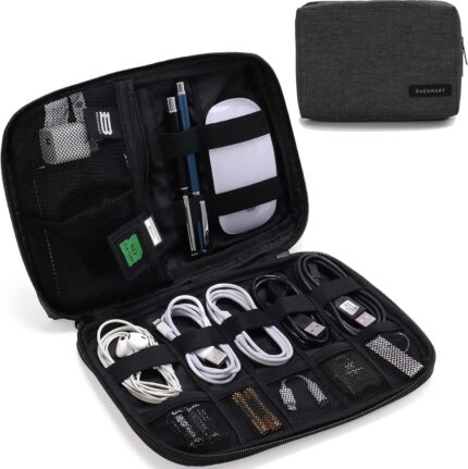 Bagsmart electronics organizer travel case small cord bag tech organizer as travel accessories for men women cable essentials for phone sd card black.jpg