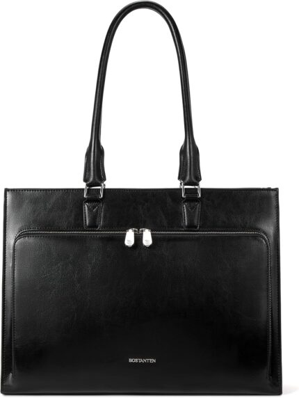 Bostanten leather briefcase for women vintage 15.6 inch laptop bag for women business tote shoulder handbag.jpg