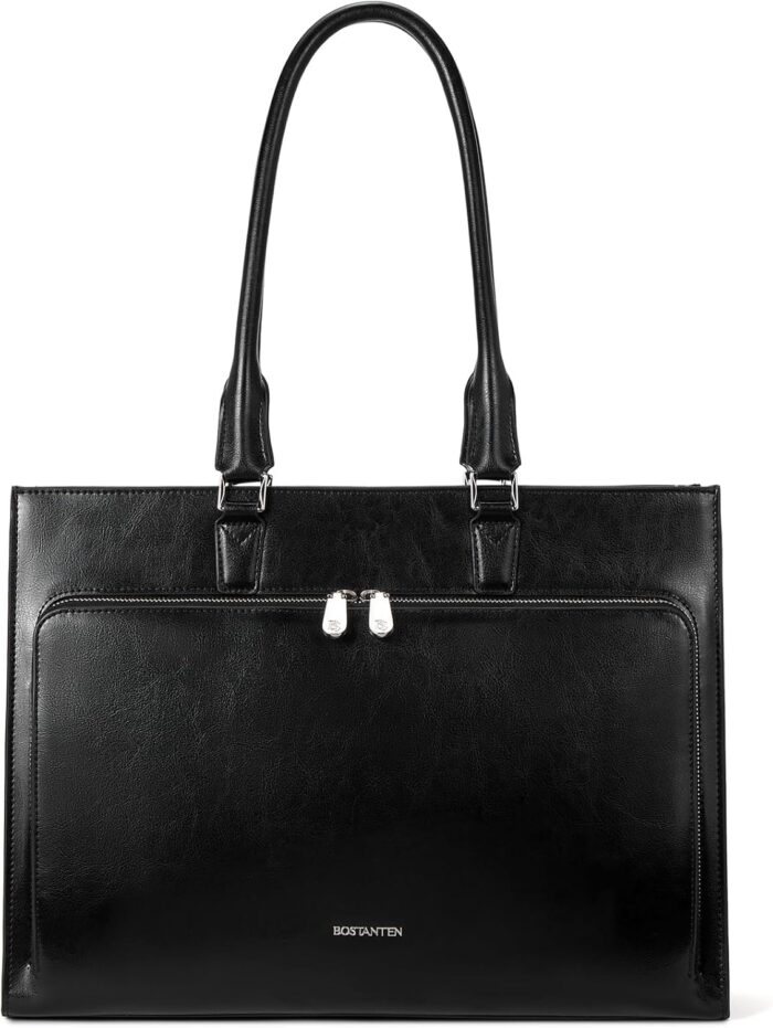 Bostanten leather briefcase for women vintage 15.6 inch laptop bag for women business tote shoulder handbag.jpg
