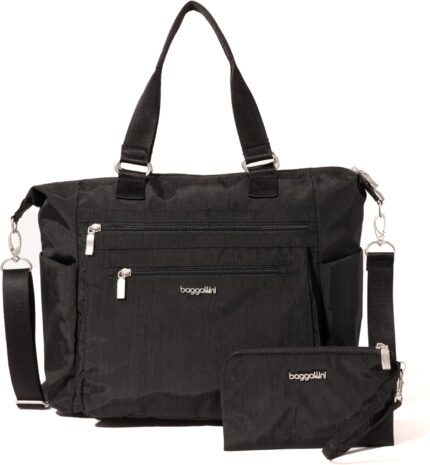 Baggallini trifecta convertible backpack crossbody tote bag 11x12 lightweight travel bag wrfid phone wristlet.jpg