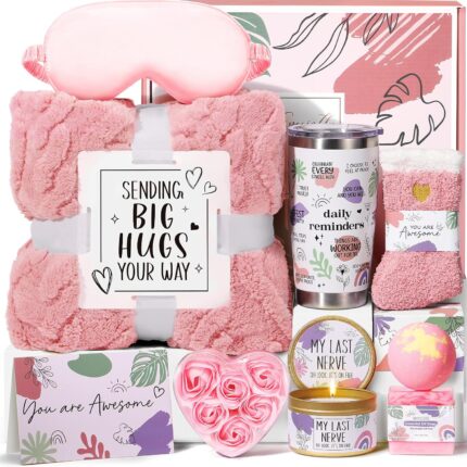 Birthday gifts for women friendship self care gifts inspirational get well soon gifts basket relaxing spa gifts care package wblanket cute mothers day gifts for mom her women friend sister wife.jpg