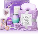 Birthday gifts for women self care gifts get well soon gifts lavender relaxing spa gifts basket care package w luxury flannel blanket unique mothers day gifts idea for mom her friend sister wife.jpg
