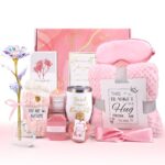 Birthday gifts for women self care gifts get well soon gifts rose relaxing spa gifts basket care package luxury flannel blanket unique mothers day idea gifts for mom her grandma friend sister wife.jpg