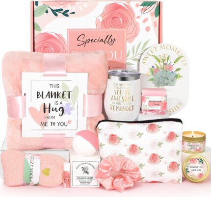 Birthday gifts for women self care gifts for women relaxing spa gifts basket care package wflannel blanket unique gifts box for mom her best friend sister grandma wife.jpg