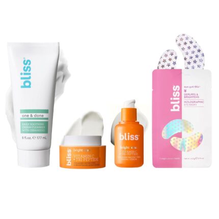Bliss the elder millennial kit complete skincare essentials set includes daily face cleanser under eye masks brightening vitamin c serum and moisturizer.jpg