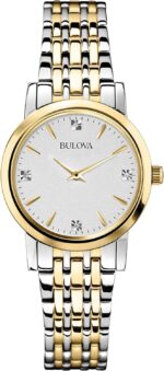 Bulova classic quartz ladies watch stainless steel diamond.jpg