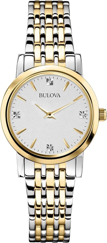 Bulova classic quartz ladies watch stainless steel diamond.jpg