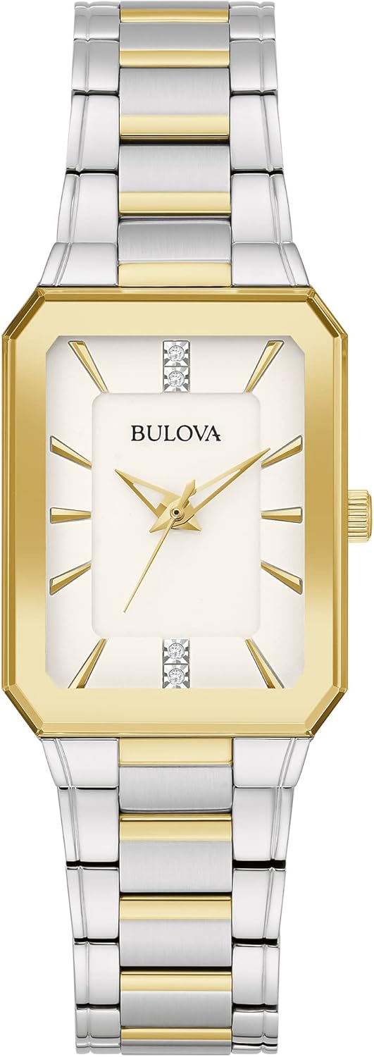 Bulova ladies classic diamond two tone stainless steel 3 hand quartz watchwhite dial style 98p209.jpg