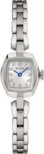 Bulova ladies classic dress mini 2 hand quartz watch stainless steel arabic markers.jpg