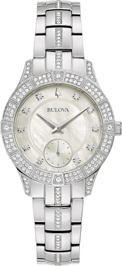 Bulova ladies crystal phantom 3 hand small second hand quartz watch mother of pearl dial.jpg