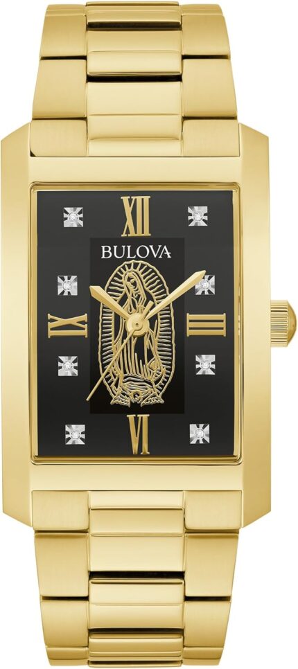 Bulova our lady of guadalupe gold stainless steel 3 hand quartz watch with diamonds.jpg