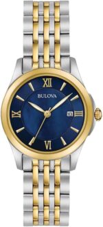 Bulova womens classic stainless steel watch and mother of pearl dial.jpg