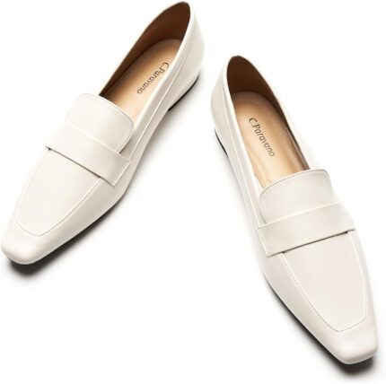 C.paravano loafers for women slip ons penny loafers comfortable dressy for formal casual wear square toe flats for office.jpg