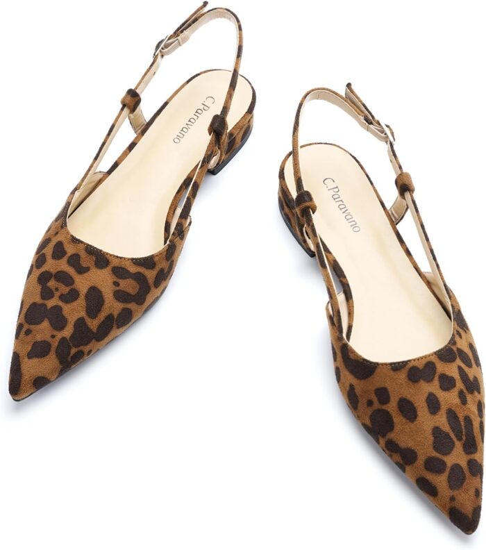 C.paravano womens slingback flats pointed toe slingback flats for women slingback sandals adjustable ankle strap shoes.jpg