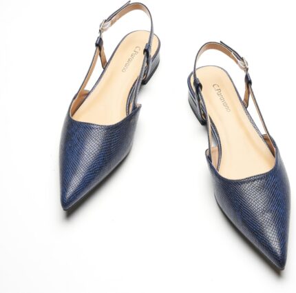 C.paravano womens slingback flats snakeskin print pointed toe slingback flats for women slingback sandals adjustable ankle strap shoes.jpg