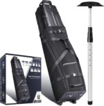 Champkey premium golf travel bags for airlines with password lock hard case top golf travel bag with premium oxford fabric and oversized wheels.jpg