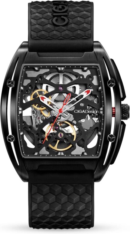 Ciga design z series automatic mechanical watch luxury skeleton wristwatch tonneau with leather and silicone strap stainless steel business dress waterproof timepiece gifts for men and women.jpg