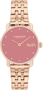 Coach elliot womens quartz watch 2h movement stainless steel bracelet water resistant 3atm modern minimalist gift for her 28mm.jpg