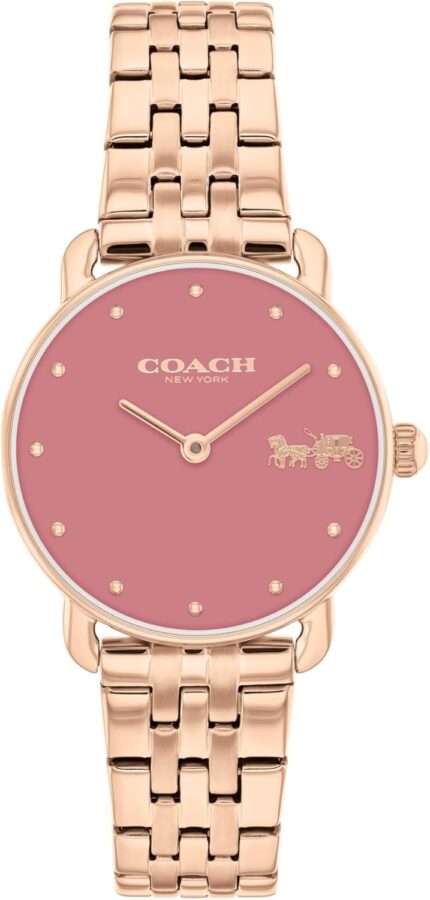Coach elliot womens quartz watch 2h movement stainless steel bracelet water resistant 3atm modern minimalist gift for her 28mm.jpg
