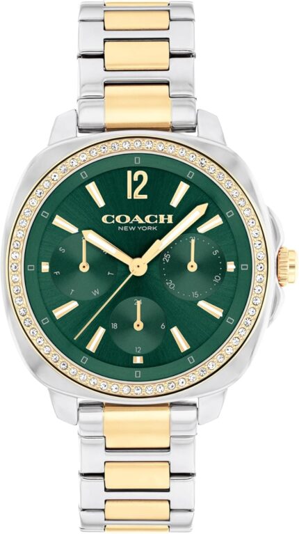 Coach kitt womens quartz multifunction watch stainless steel bracelet water resistant to 3atm chic and versatile timepiece gift for her 34mm.jpg