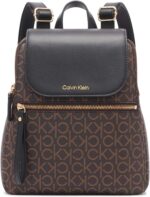 Calvin klein reyna signature key item flap backpack brownkhakiblack one size.jpg