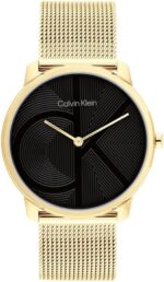 Calvin klein womens ck iconic 35mm 2h quartz watch stainless steel mesh bracelet water resistance 30 meters – premium fashion timepiece for everyday style gift for her.jpg