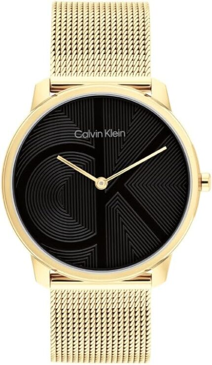 Calvin klein womens ck iconic 35mm 2h quartz watch stainless steel mesh bracelet water resistance 30 meters – premium fashion timepiece for everyday style gift for her.jpg