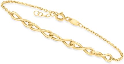 Canaria 10kt yellow gold twisted infinity link bracelet.jpg