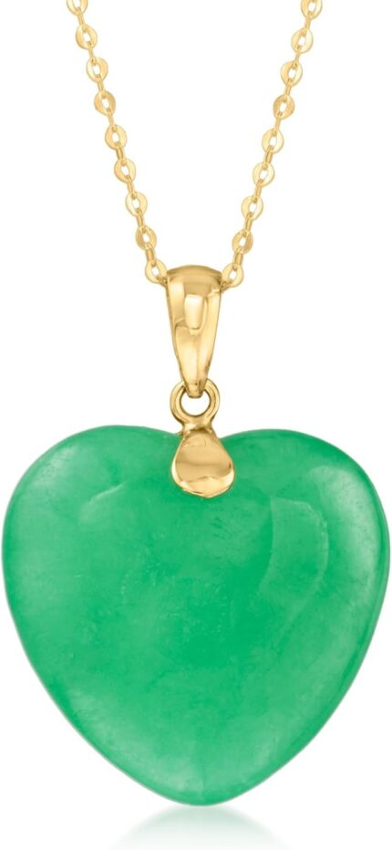 Canaria jade heart pendant necklace in 10kt yellow gold.jpg